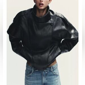 Zara faux leather jacket